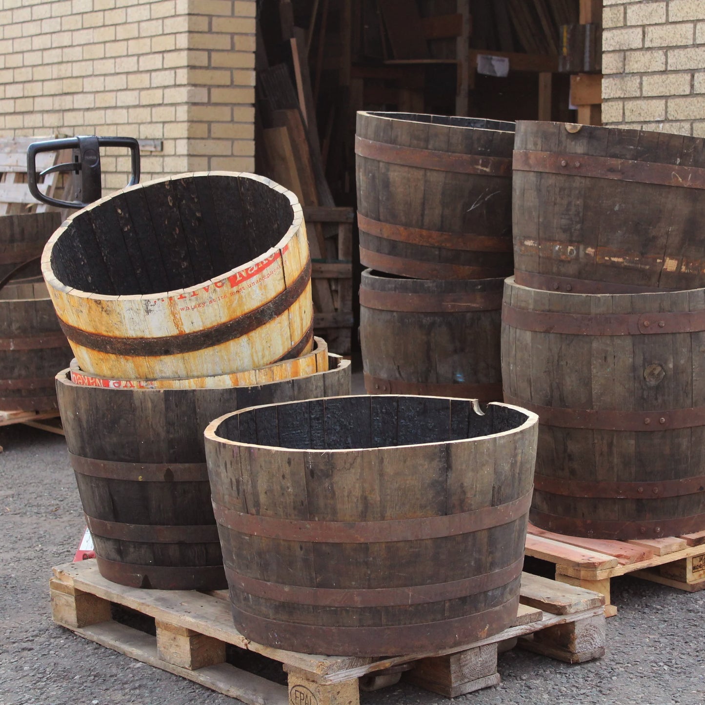 Half barrel planter