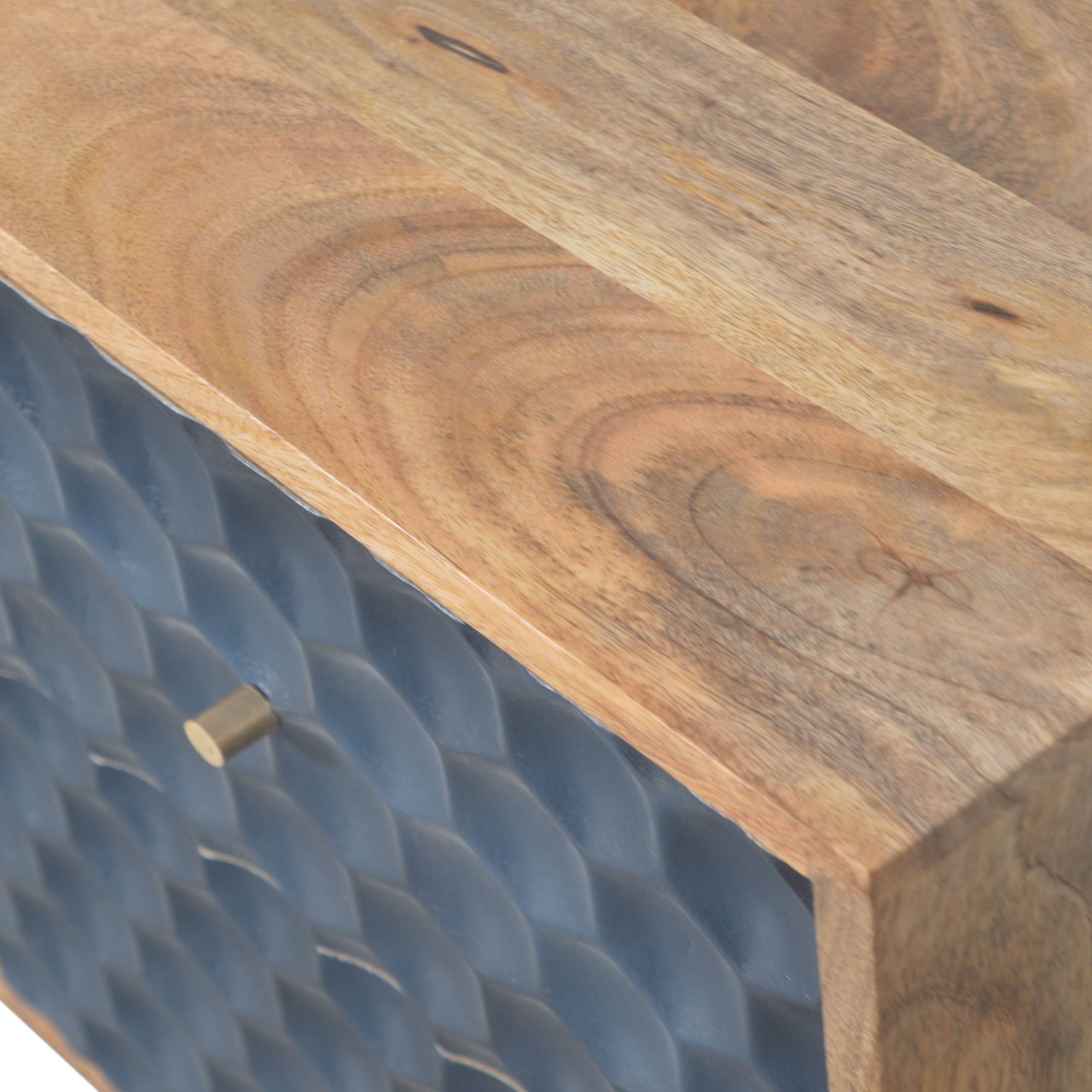 Navy Blue Honeycomb Bedside