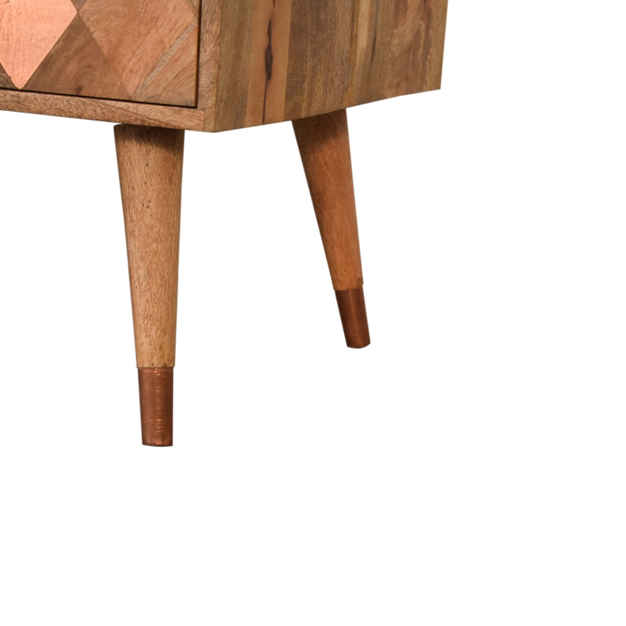 Oak-Style Copper Inlay Coffee Table