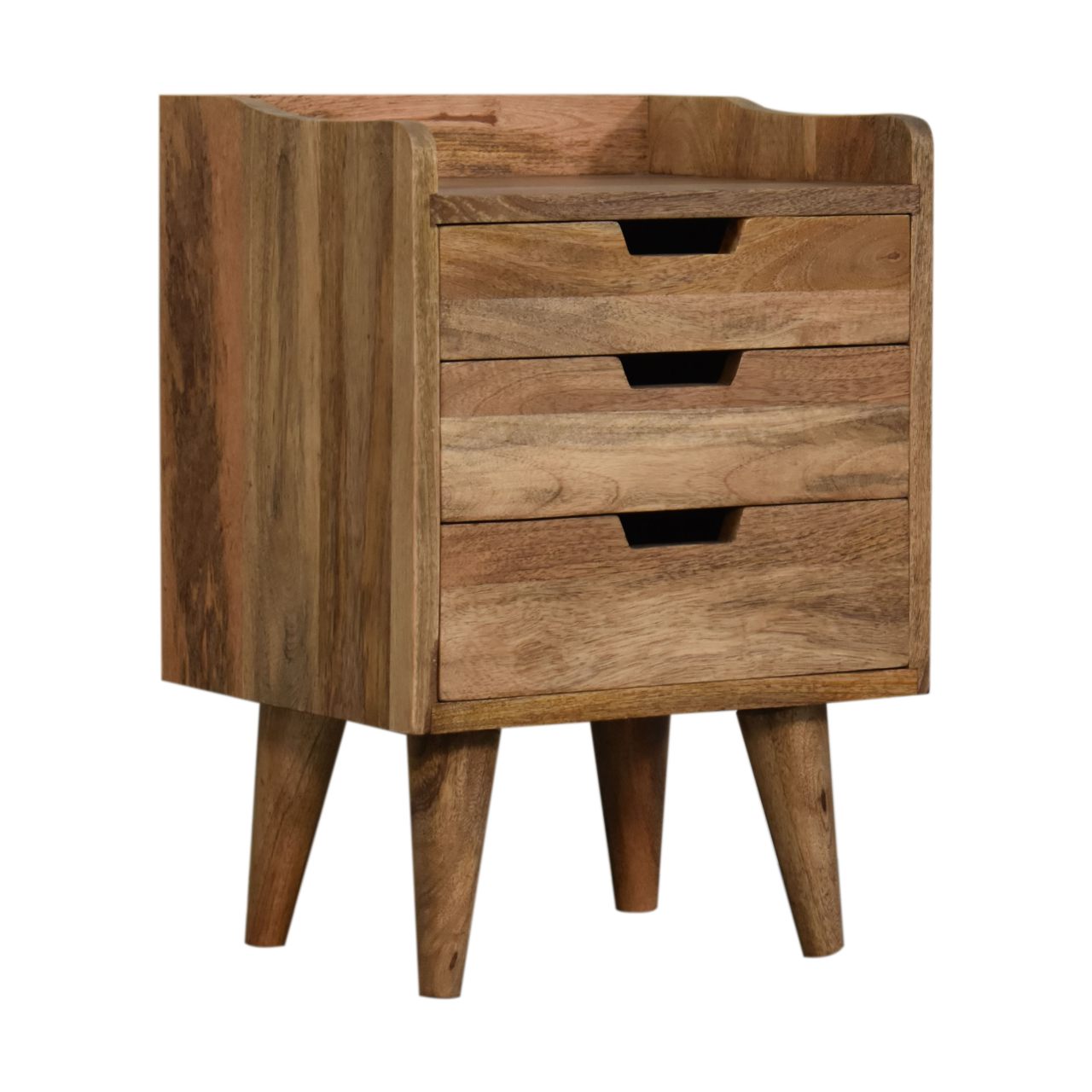 Oak-Style Small Gallery Back Bedside