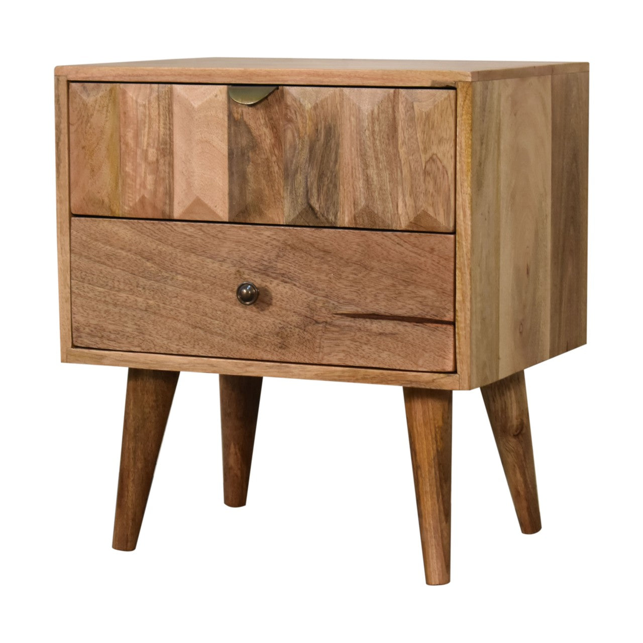 Oak-Style Prism Bedside