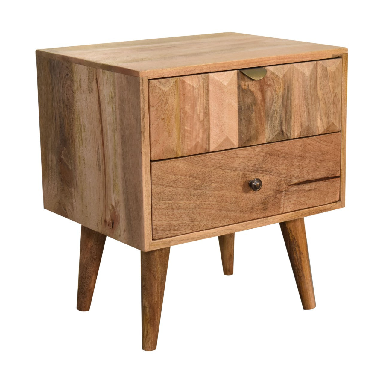 Oak-Style Prism Bedside