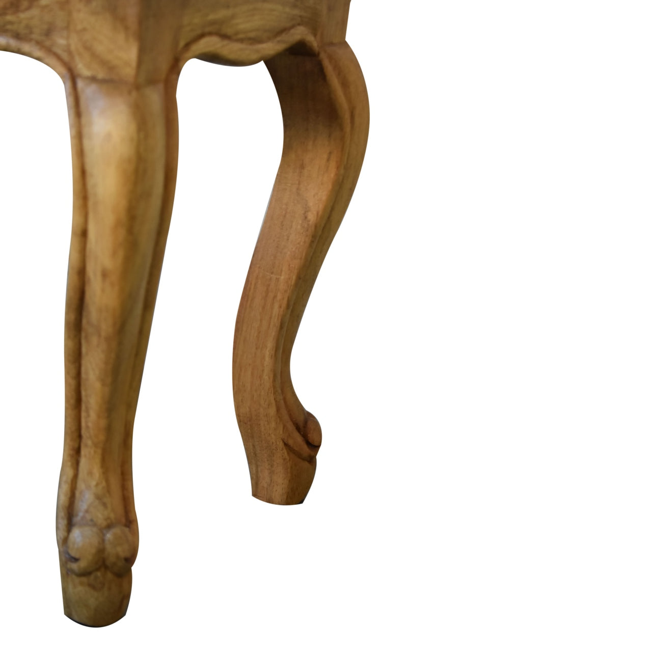 Oak-Style French Style Stool Set