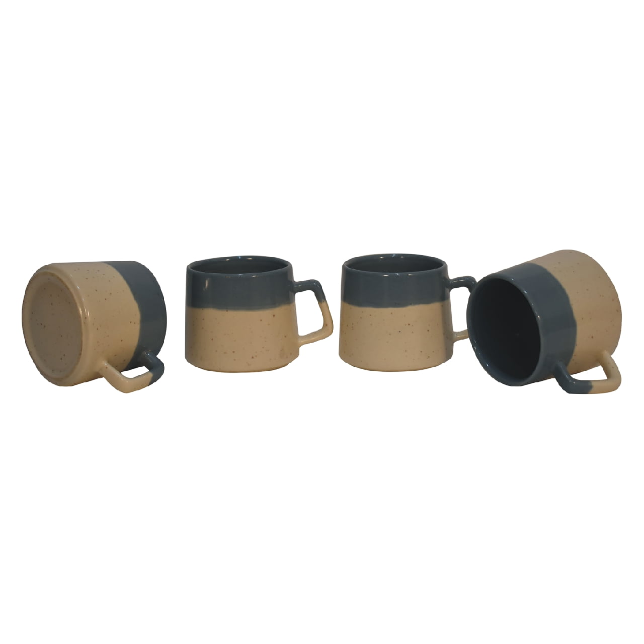 Half Dip Grey Mug Set of 4