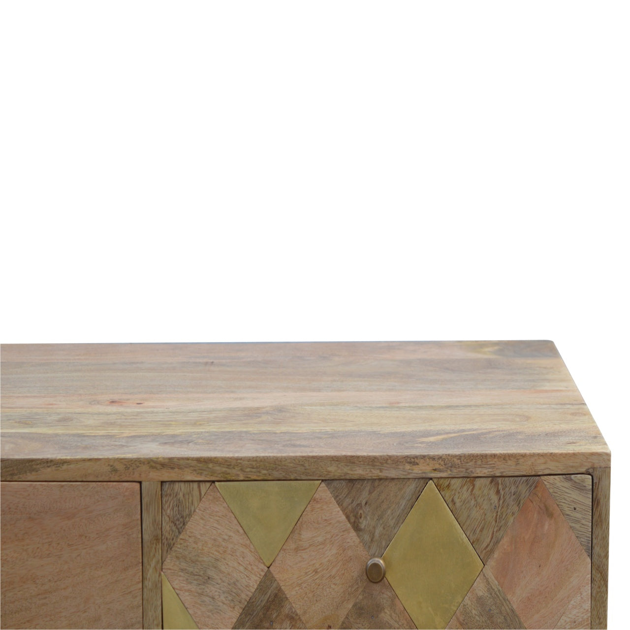 Oak-Style Gold Inlay Coffee Table