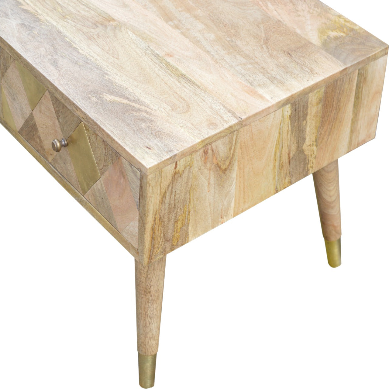 Oak-Style Gold Inlay Coffee Table