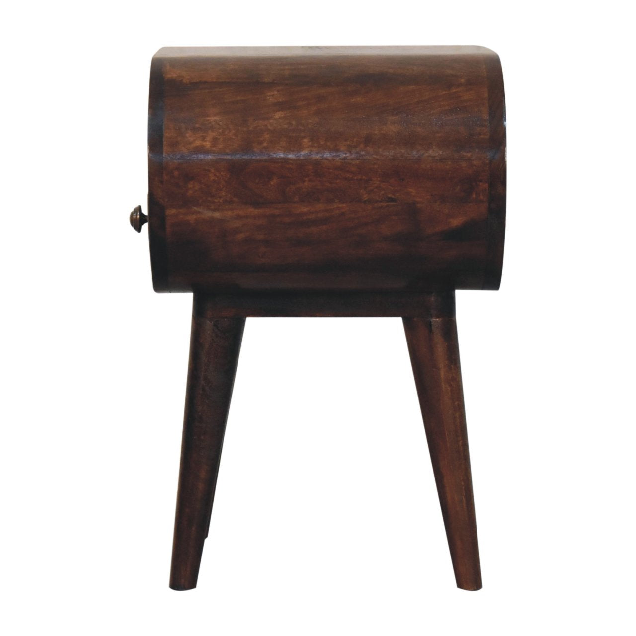 California Walnut Circular Bedside with open area