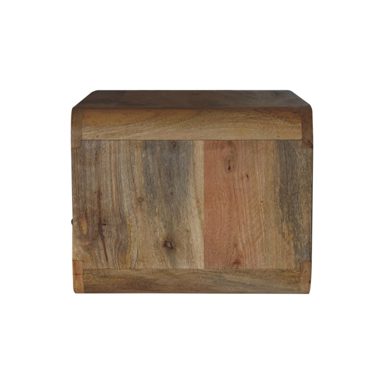 Large Oak-style Curve Upper Slot Floating Bedside