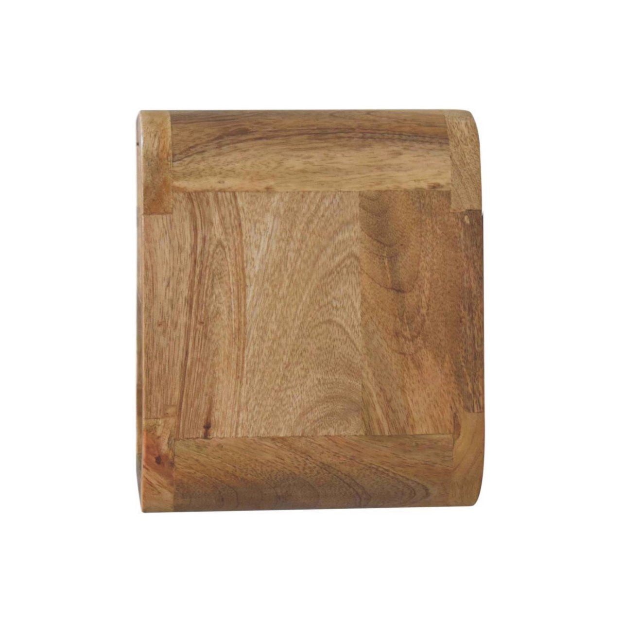 Extra Mini Wall Mounted Curved Oak-style Bedside with Open Slot