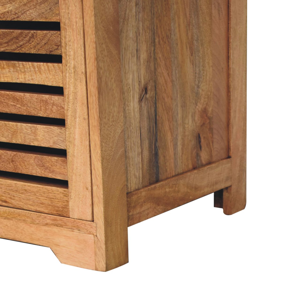 Shutter Oak-Style Shoe Bench