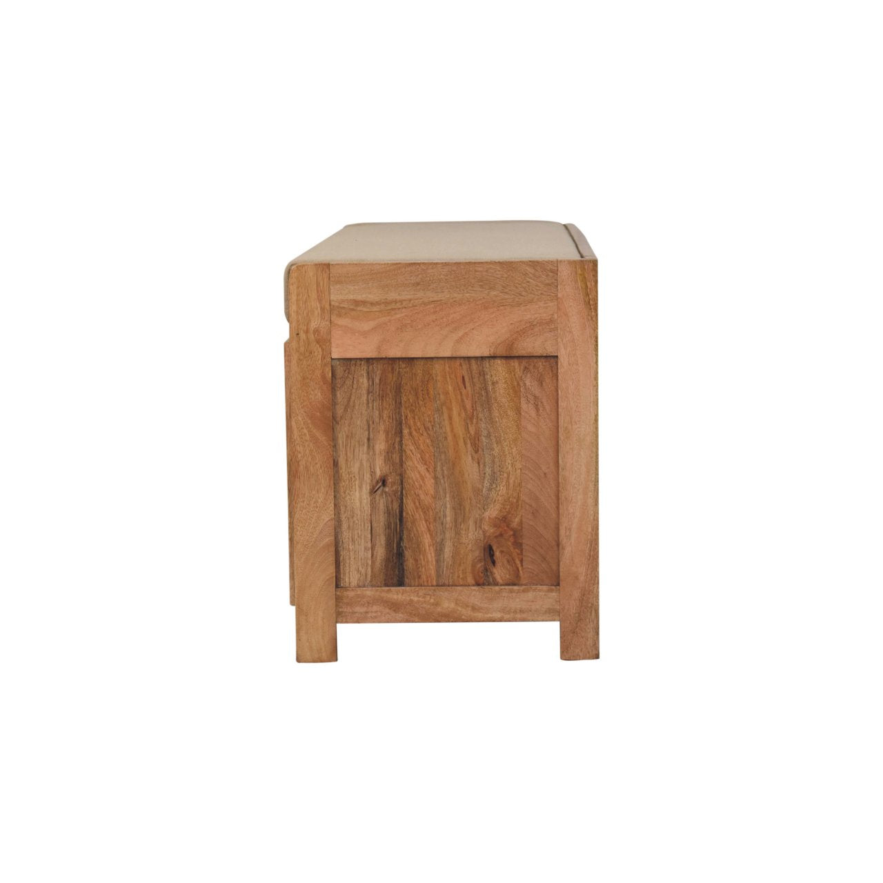 Shutter Oak-Style Shoe Bench