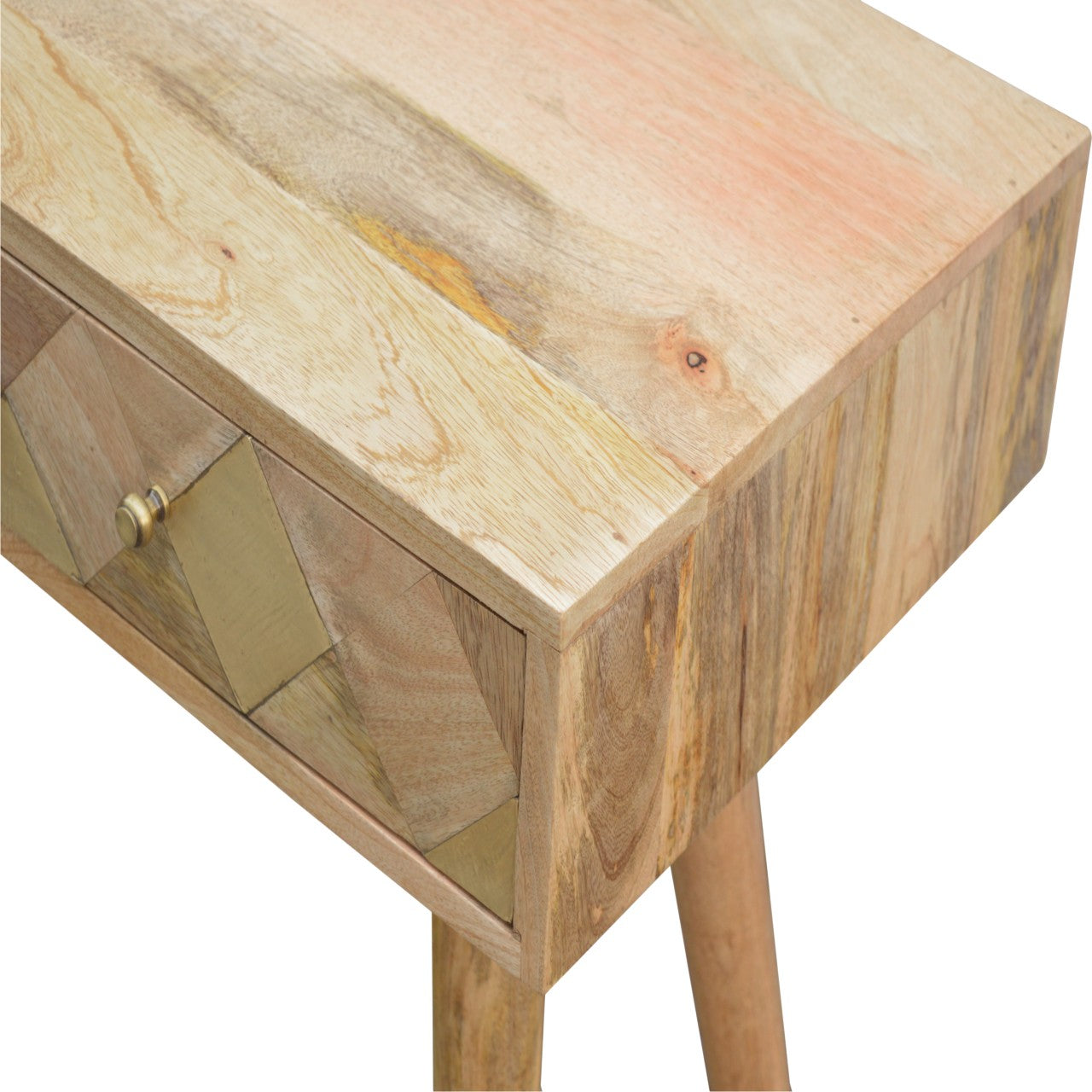 Oak-style Gold Inlay Console Table