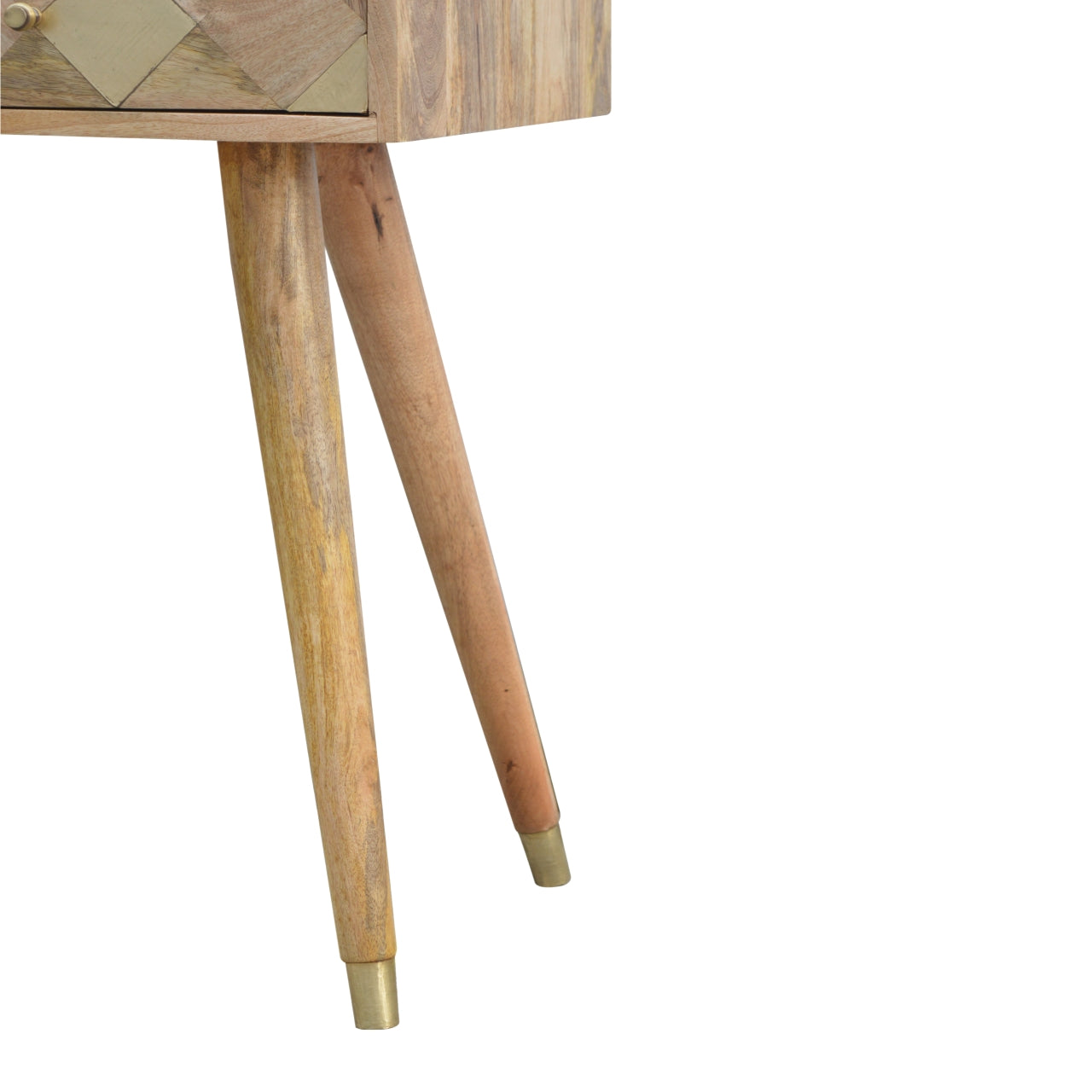 Oak-style Gold Inlay Console Table