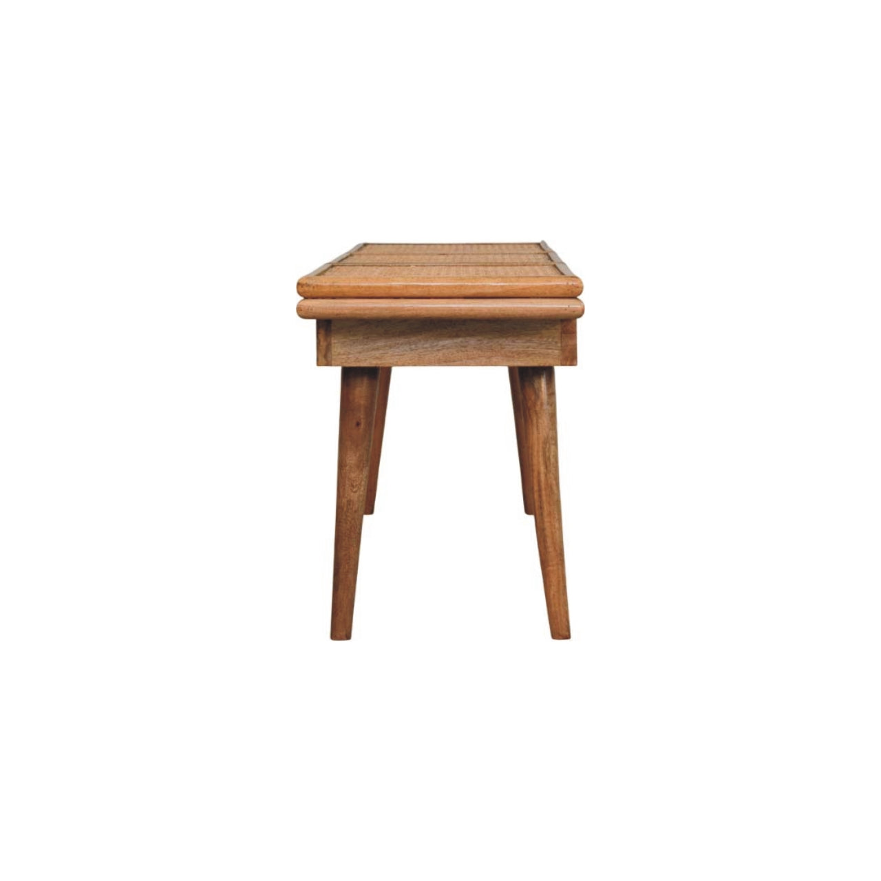 Larissa Triple Accent Oak-style Cane Bench