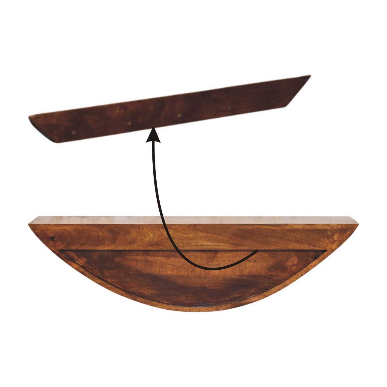 Crescent Floating Wall Shelf