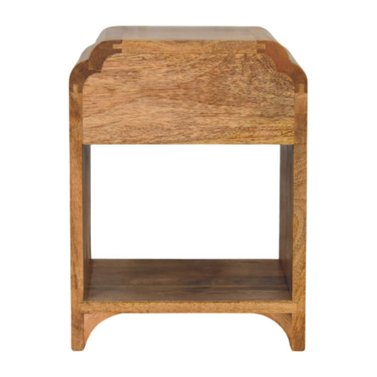 Newton Mini Oak-style Nightstand with a drawer and open shelf