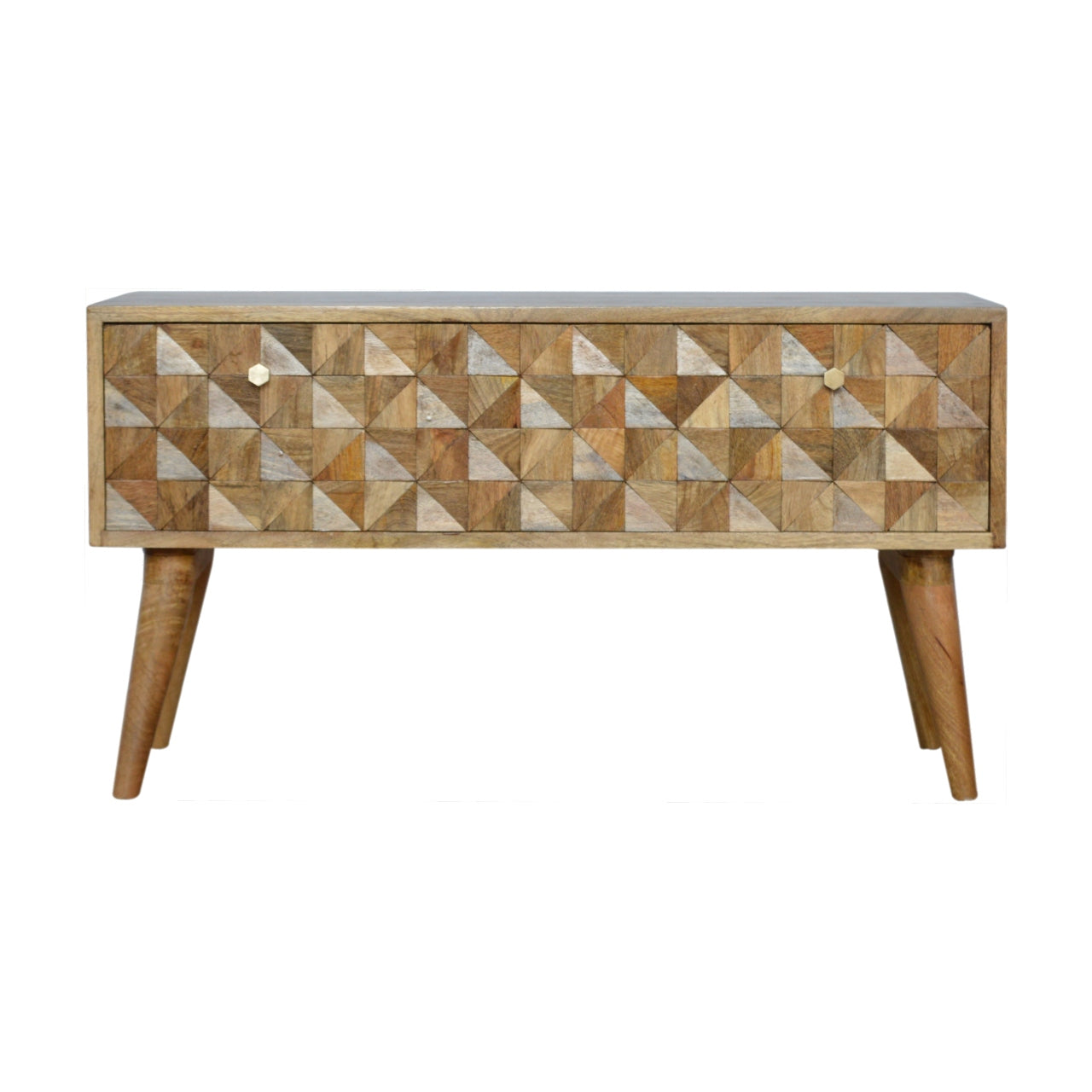 Oak-Style Diamond Bench
