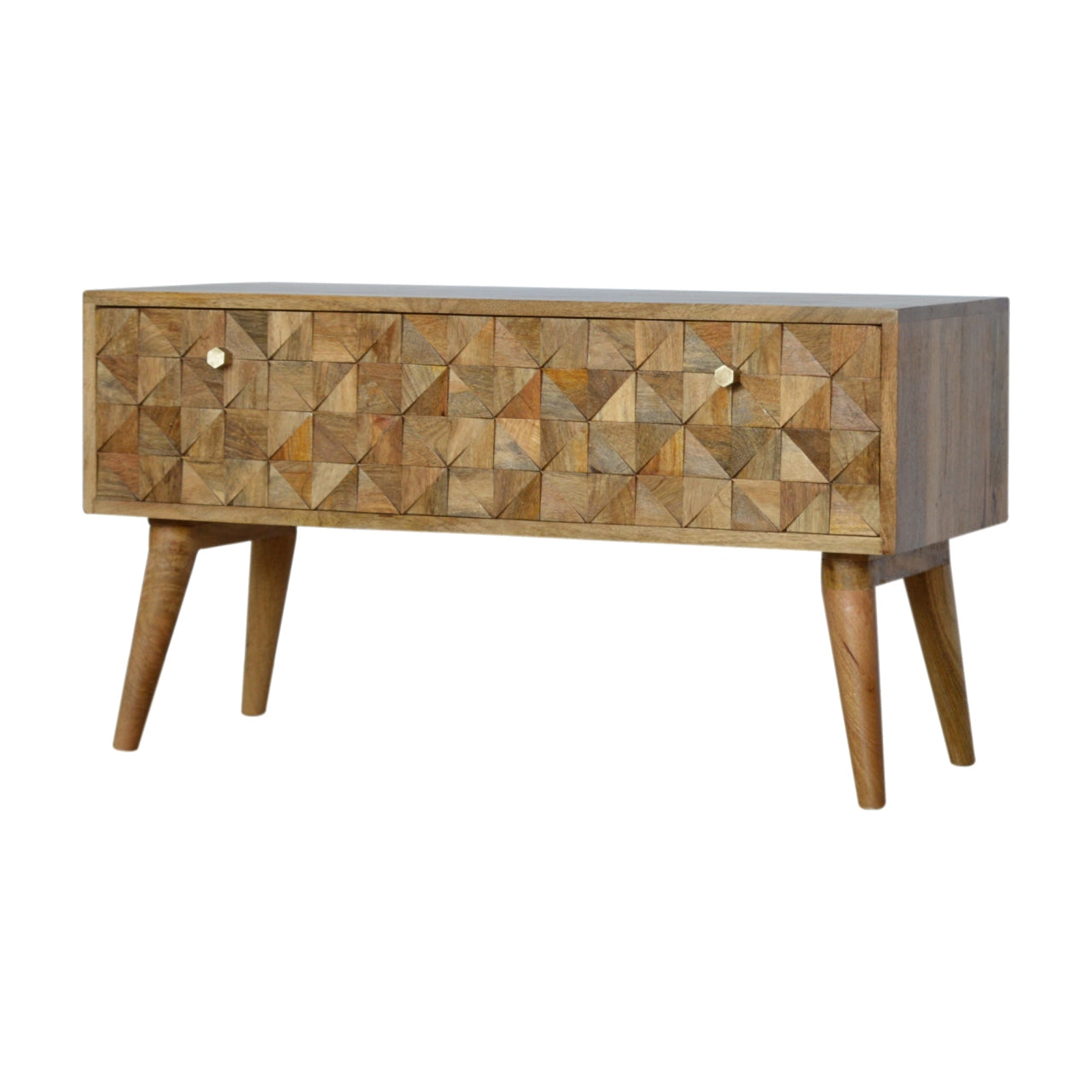 Oak-Style Diamond Bench