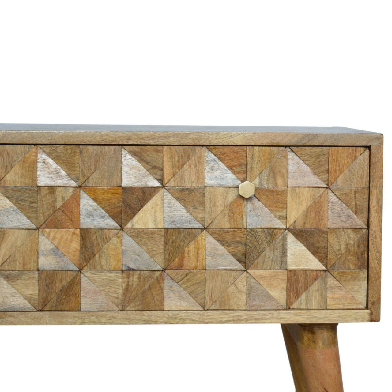 Oak-Style Diamond Bench