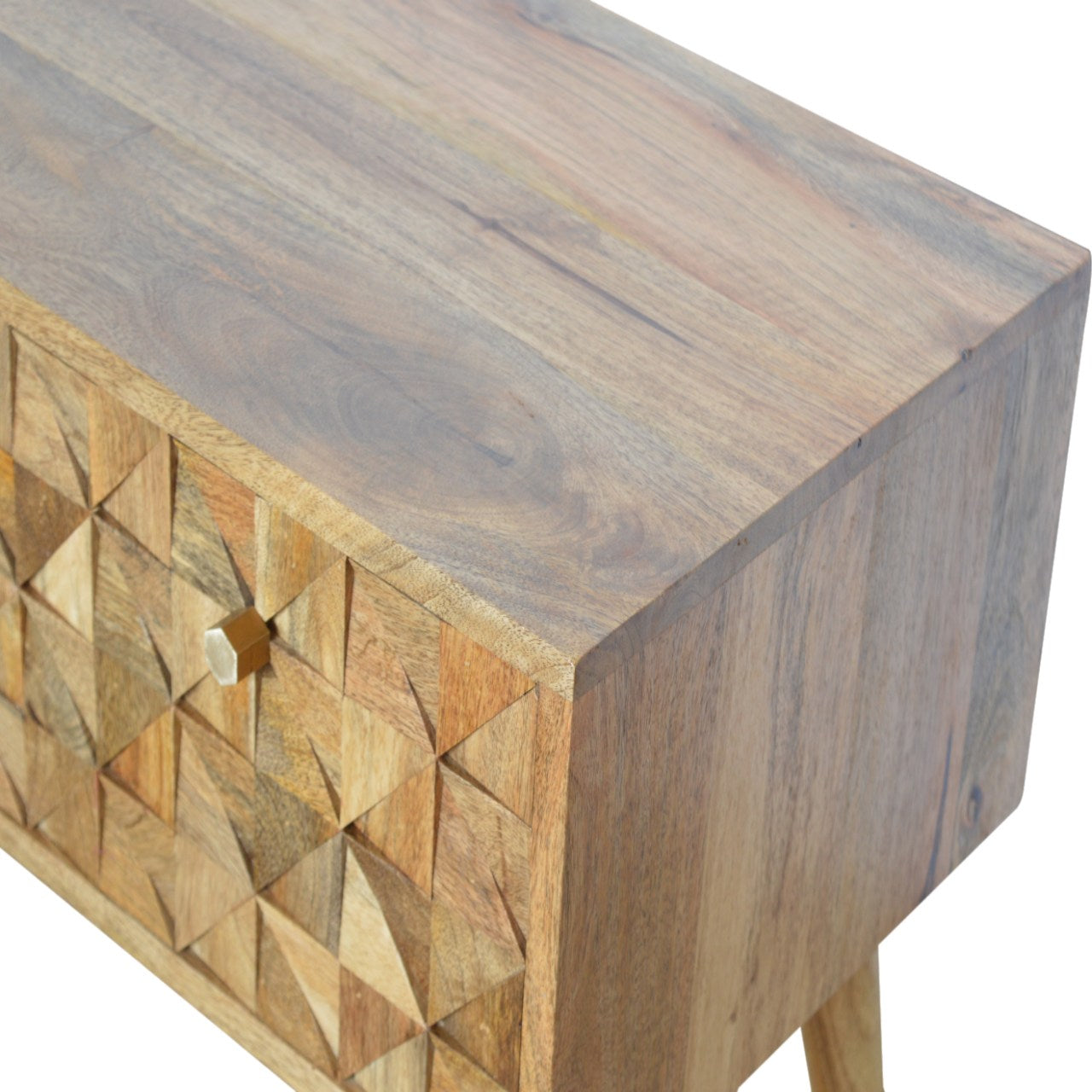Oak-Style Diamond Bench