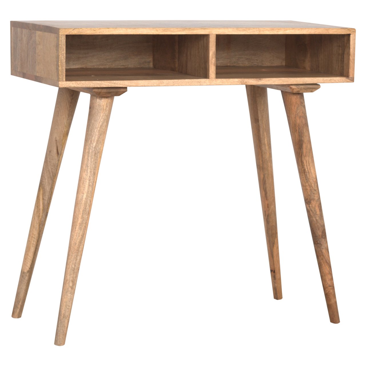 Oak-Style Open Shelf Writing Desk