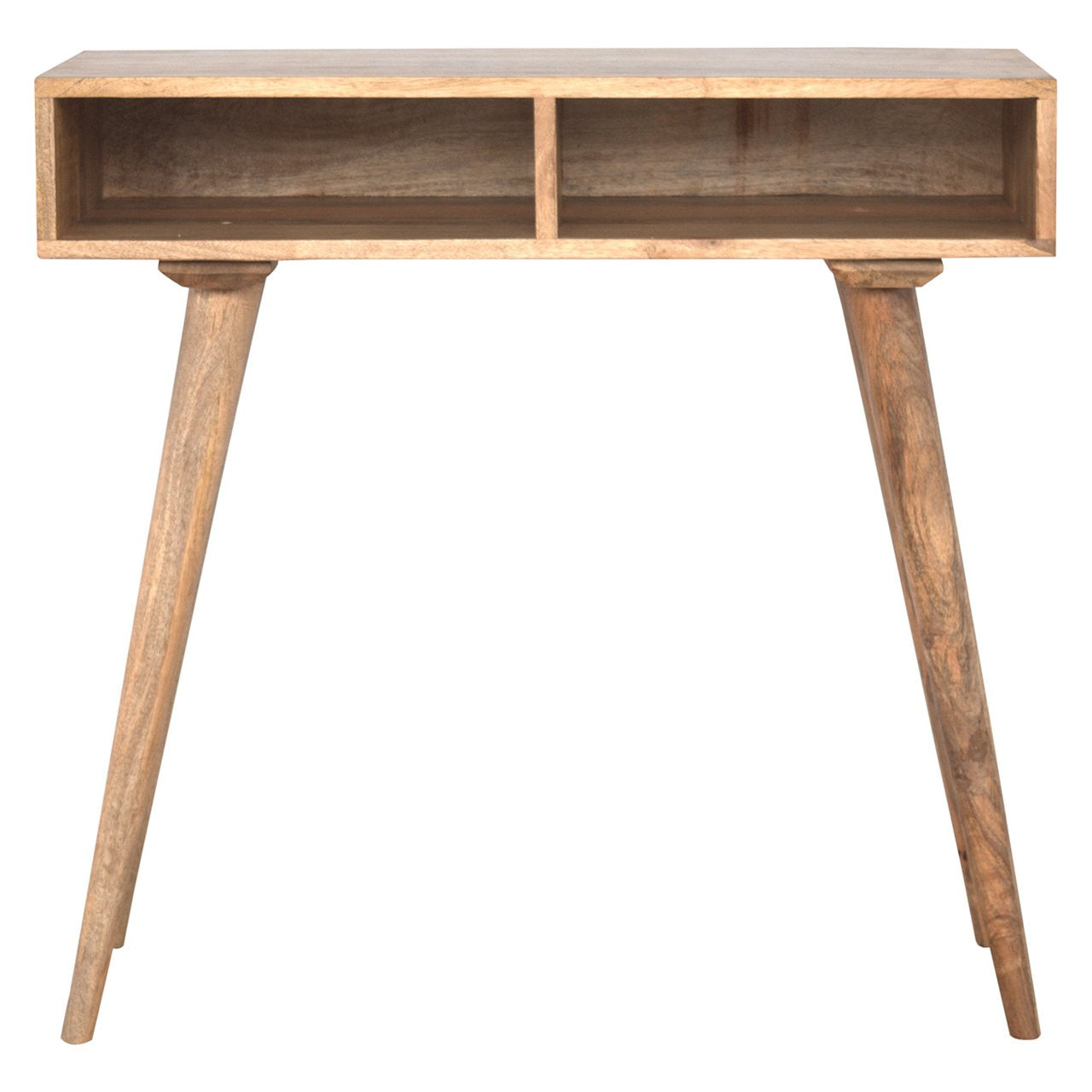 Oak-Style Open Shelf Writing Desk