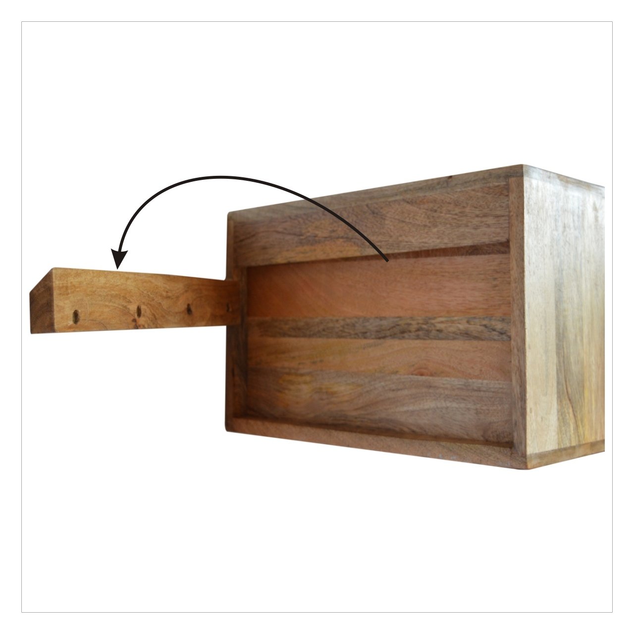 Oak-Style Wall Mounted Bedside