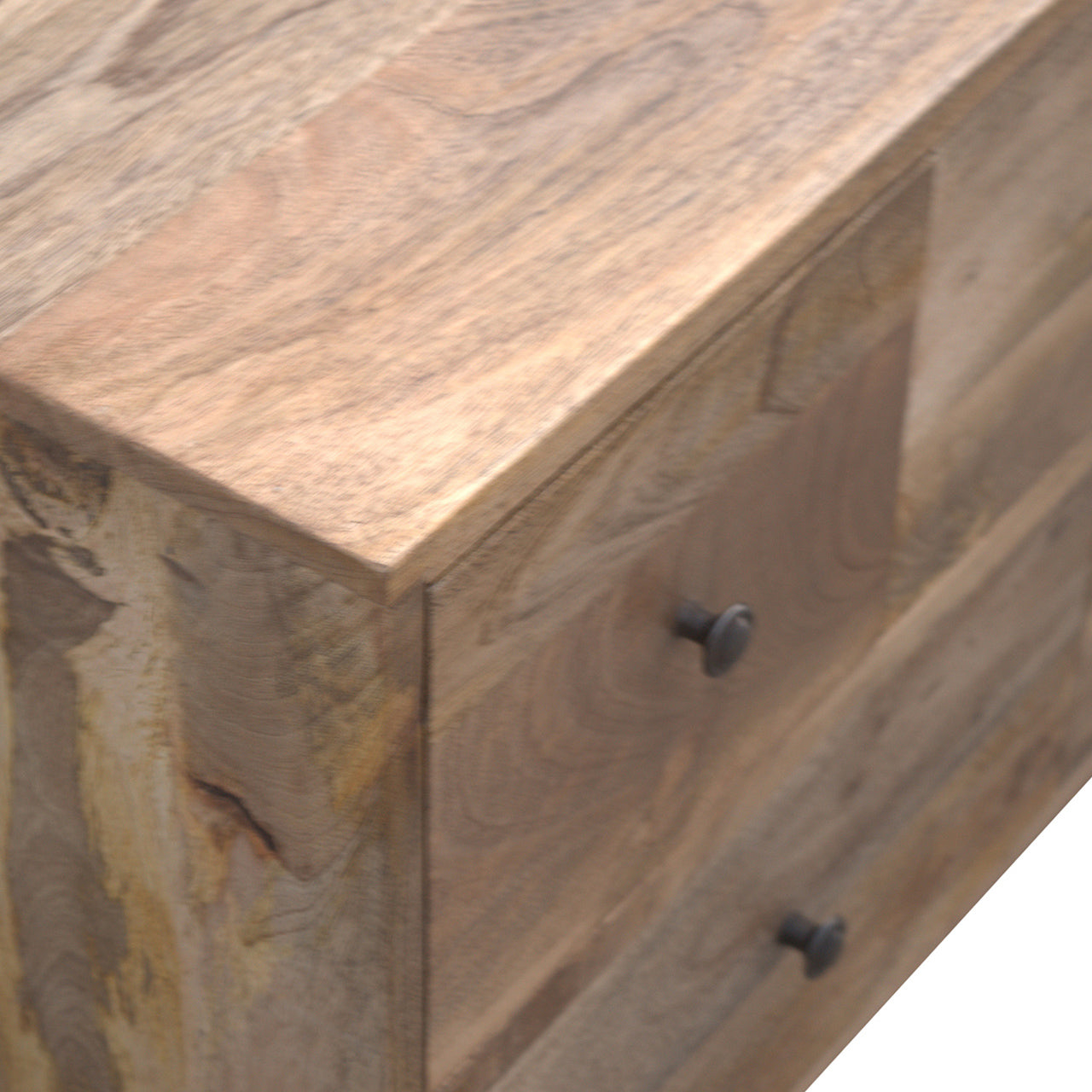 Oak-Style Multi Drawer Media Unit