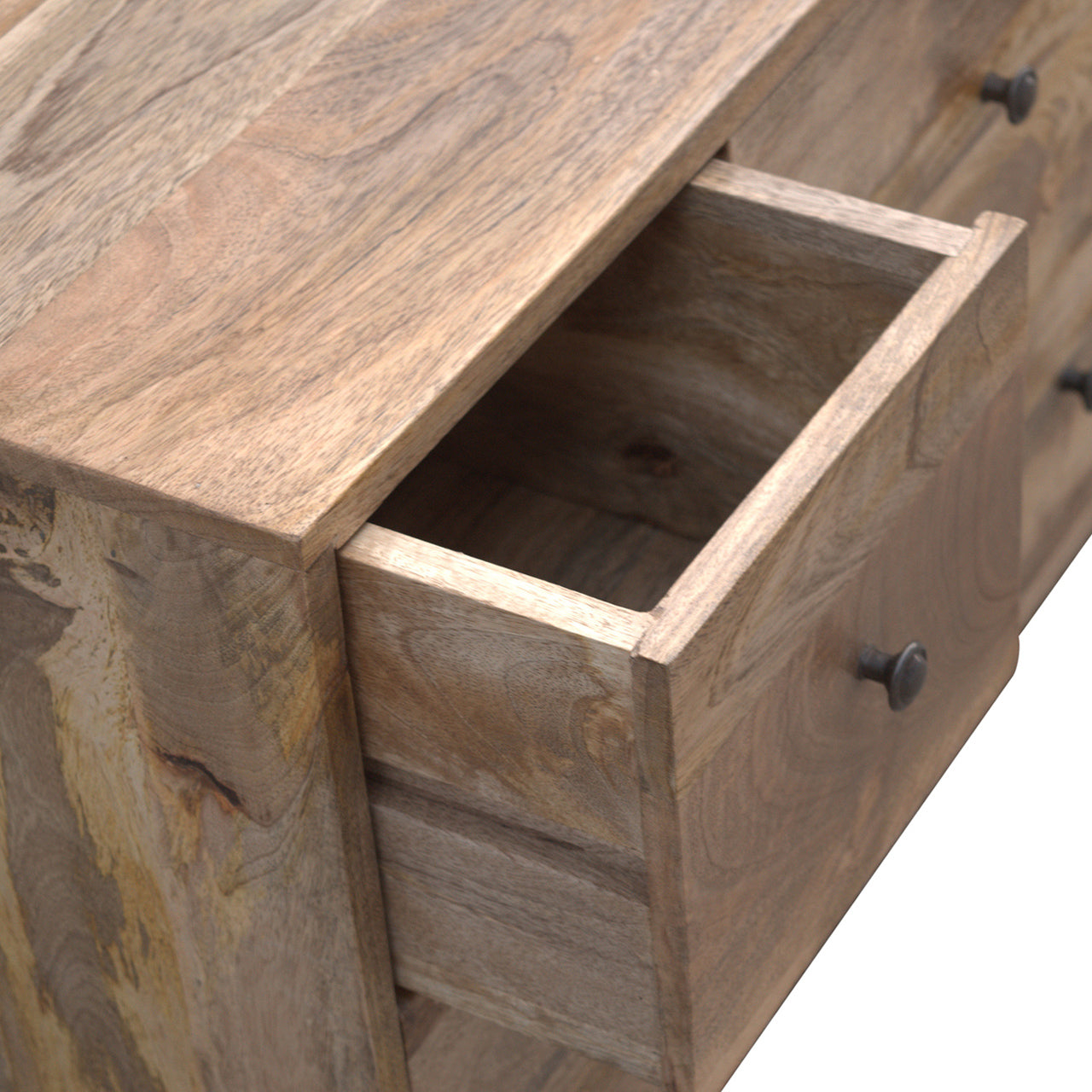 Oak-Style Multi Drawer Media Unit