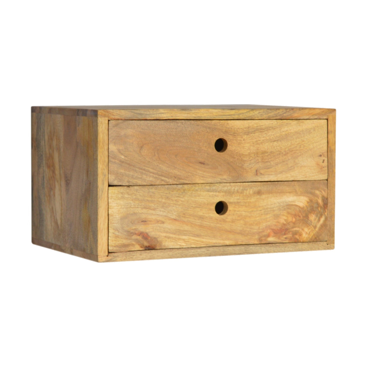 Oak-Style Wall Mounted Bedside