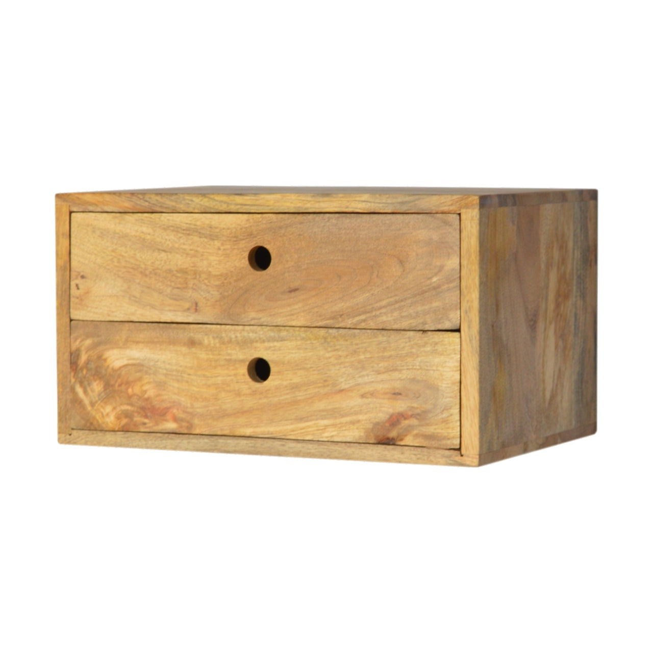 Oak-Style Wall Mounted Bedside