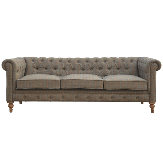 Multi Tweed 3 Seat Chesterfield