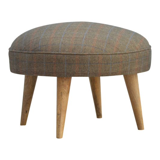 Multi Tweed Nordic Style Footstool