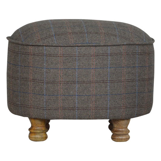 Oval Multi Tweed Foot Stool