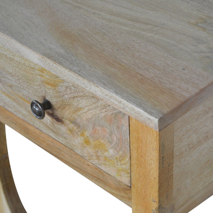 Oak-Style Serpentine Bedside