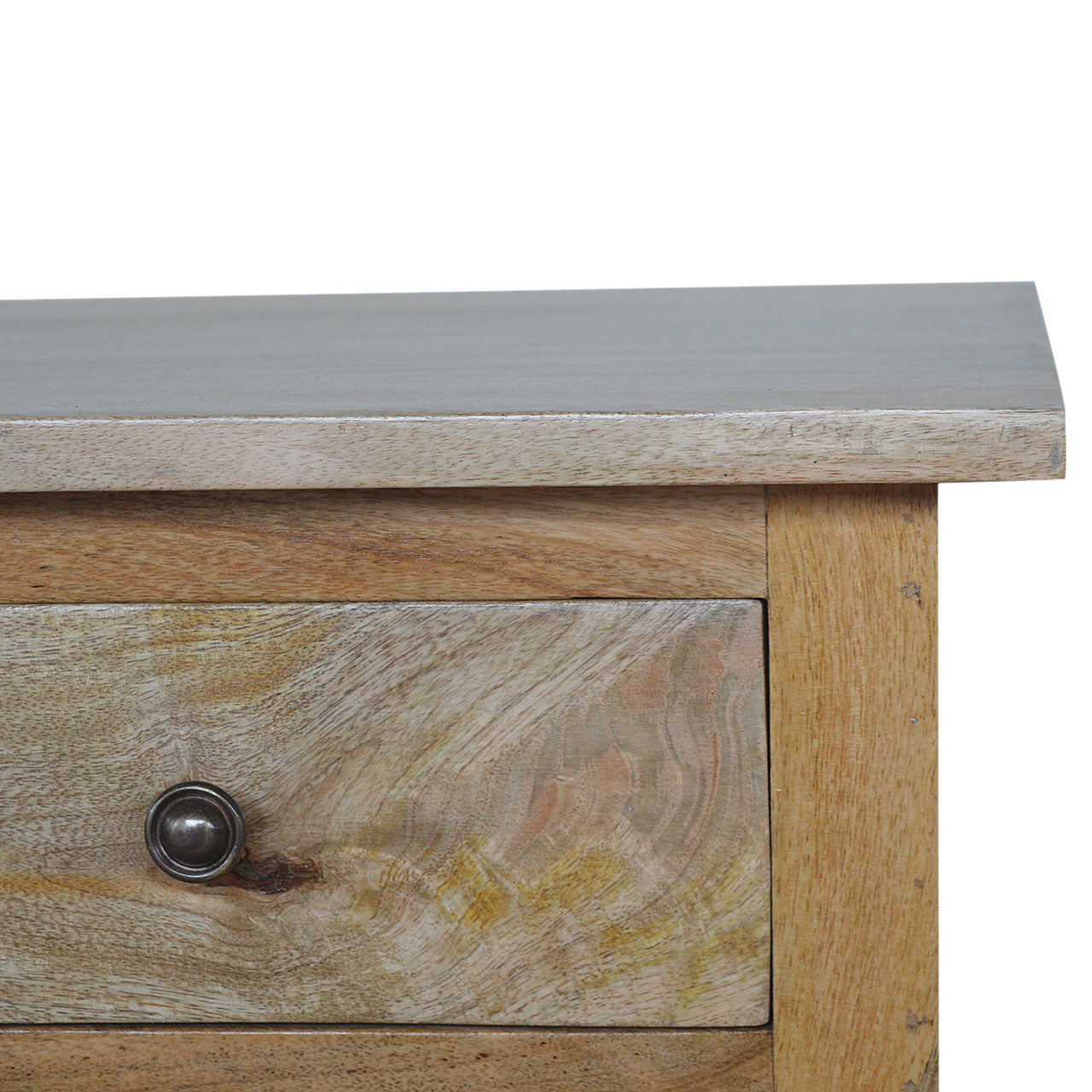 Oak-Style Serpentine Bedside