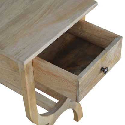 Oak-Style Serpentine Bedside