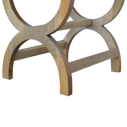 Oak-Style Serpentine Bedside