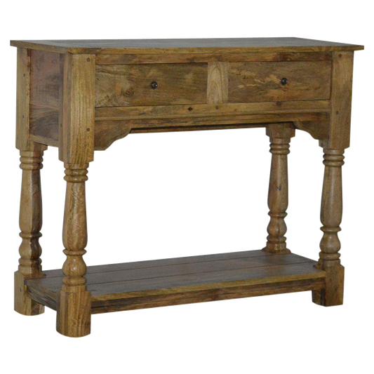 Solid Mango 2 Drawer Console