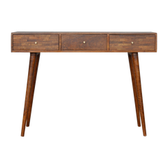 3 Drawer Assorted Chestnut Console