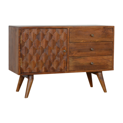 Carved Chestnut Sideboard