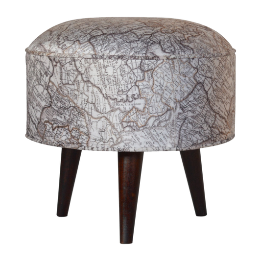IN1017 - Map Printed Footstool
