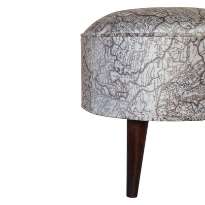 IN1017 - Map Printed Footstool