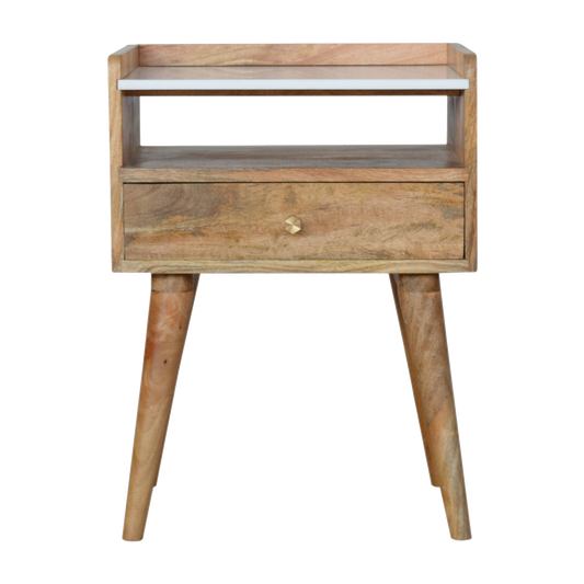 Open Slot Bedside with White Top