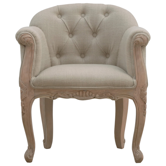 French Style Deep Button Chair