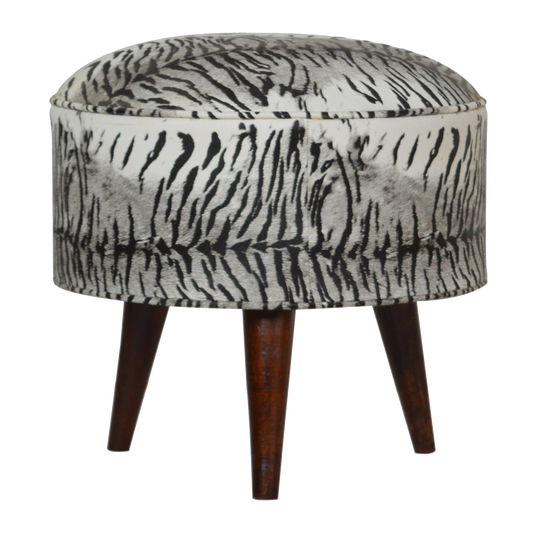 Zebra Print Footstool