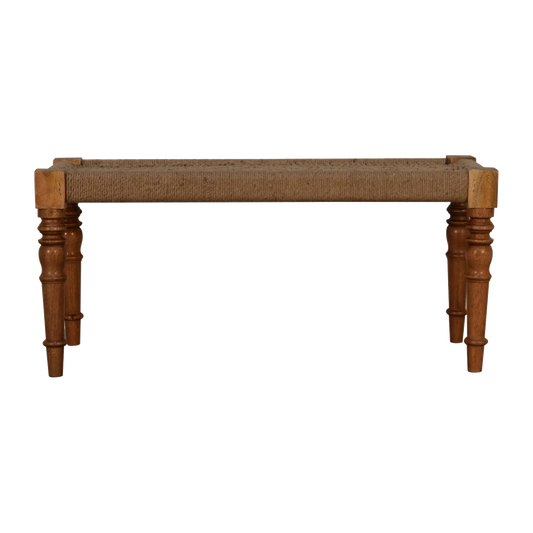 Fabric Turned Leg Bench