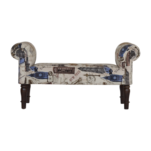IN1275 - City Printed Bedroom Bench