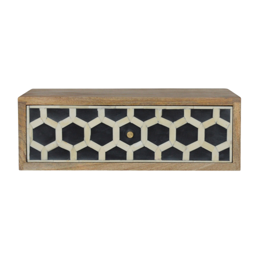 Wall Mounted Bone Inlay Bedside