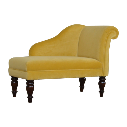 Mustard Velvet Chaise